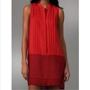 Rag & Bone Carmel Silk Two Toned Red Dress